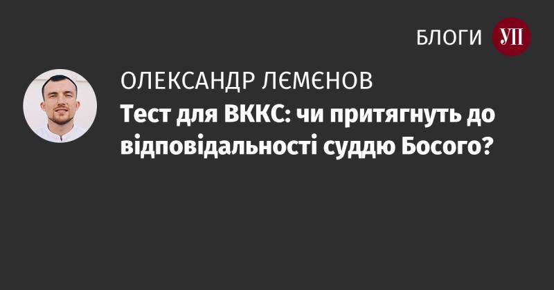 Перевірка для ВККС: чи понесе суддя Босий покарання?