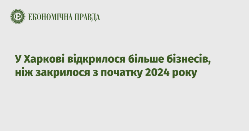 У Харкові з початку 2024 року зареєстровано більше нових підприємств, ніж припинили свою діяльність.